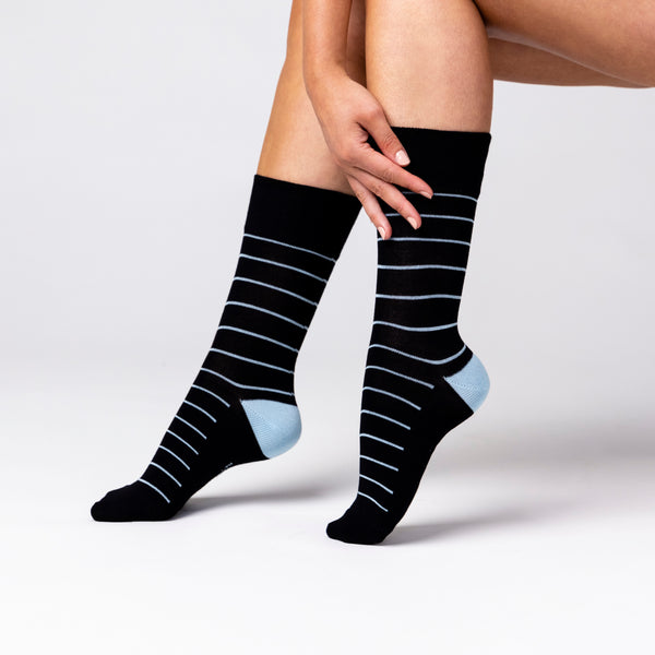 3 paires de chaussettes en bambou pour femme - Rayures minimalistes