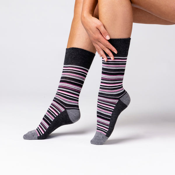 3 Pairs Ladies Bamboo Socks - Grey