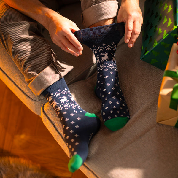 3 Pairs Men's Fun Feet Christmas Socks - Fairisle