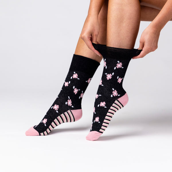 3 paires de chaussettes en coton pour femme - Hybride floral