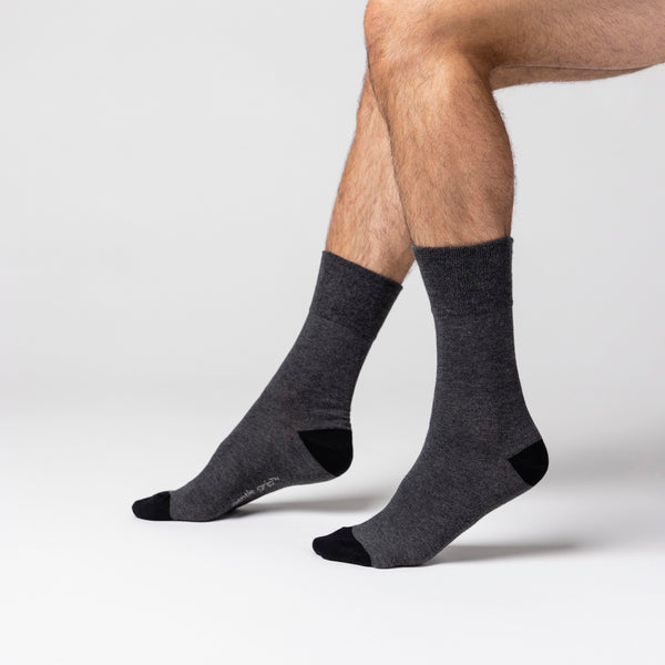 Lot de 3 paires de chaussettes en coton Apex pour homme – Mélange noir