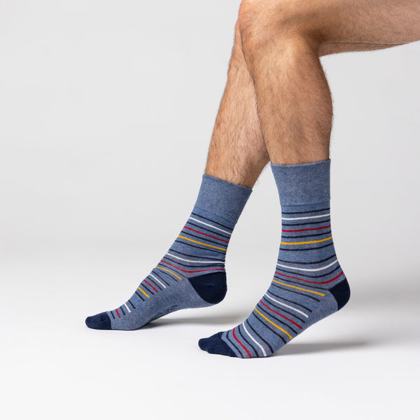 3 paires de chaussettes en coton pour homme – Stripe Connection