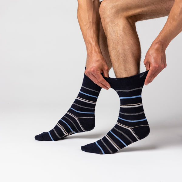 3 paires de chaussettes en coton pour homme – Brise marine