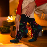 Charger l'image dans la galerie, Lot de 3 paires de chaussettes de Noël amusantes pour femme - Joyeux et lumineux
