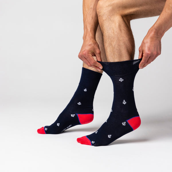 3 Pairs Men's Cotton Socks - Nautical