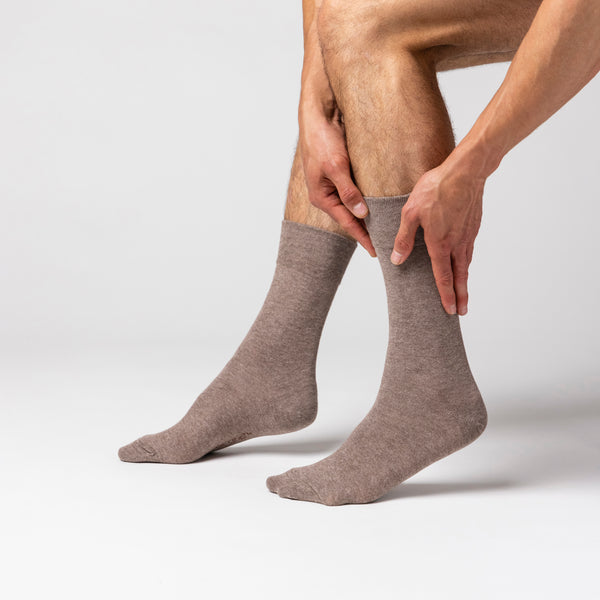 Lot de 3 paires de chaussettes en coton Bigfoot pour homme – Mélange marron