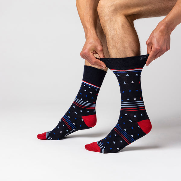 3 paires de chaussettes en bambou pour homme - Piment