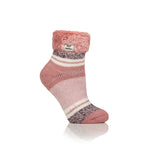 Load image into Gallery viewer, Ladies Original Sleep Socks with Turnover Top - Muted Coral