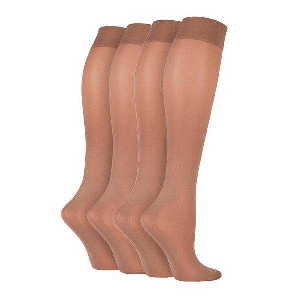 2 paires de chaussettes de compression énergisantes pour femme - Naturel