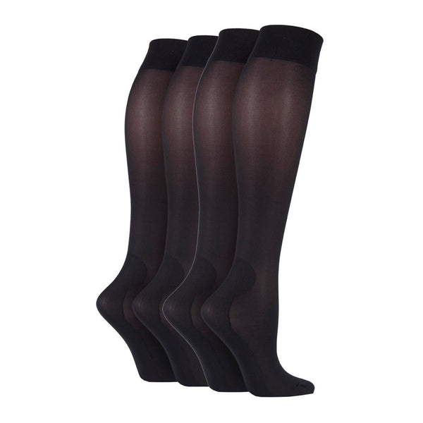 2 paires de chaussettes de compression énergisantes pour femme - Noir