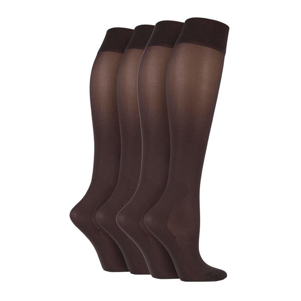 2 paires de chaussettes de compression énergisantes pour femme - Marron