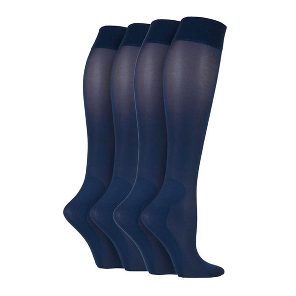 2 paires de chaussettes de compression énergisantes pour femme - Bleu marine