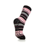 Load image into Gallery viewer, 1 Pair Ladies Raynaud's Thermal Slipper Socks - Black Stripe