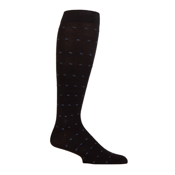 1 paire de chaussettes de compression pour homme - Noir/Bleu