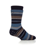 Charger l'image dans la galerie, 1 paire de chaussettes thermiques Raynaud pour homme - Rayures bleu marine