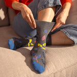 Charger l'image dans la galerie, Lot de 3 paires de chaussettes en coton pour femme - Motif floral pop