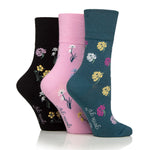 Charger l'image dans la galerie, Lot de 3 paires de chaussettes en coton RHS pour femme - Motif floral
