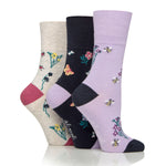 Charger l'image dans la galerie, 3 paires de chaussettes en coton RHS pour femme - Contraste floral