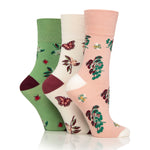 Charger l'image dans la galerie, 3 paires de chaussettes en coton RHS pour femme - Contraste floral