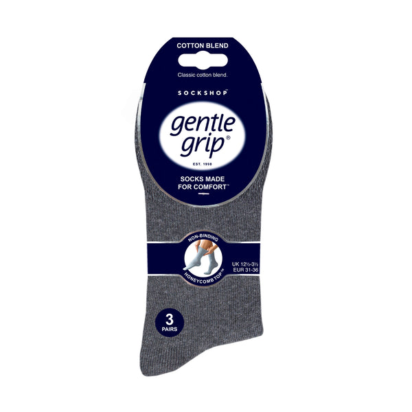 3 paires de chaussettes en coton pour enfants - Noir/Gris