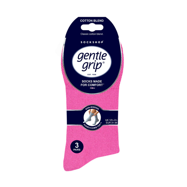 3 Pairs Kids Cotton Socks - Pink/Purple