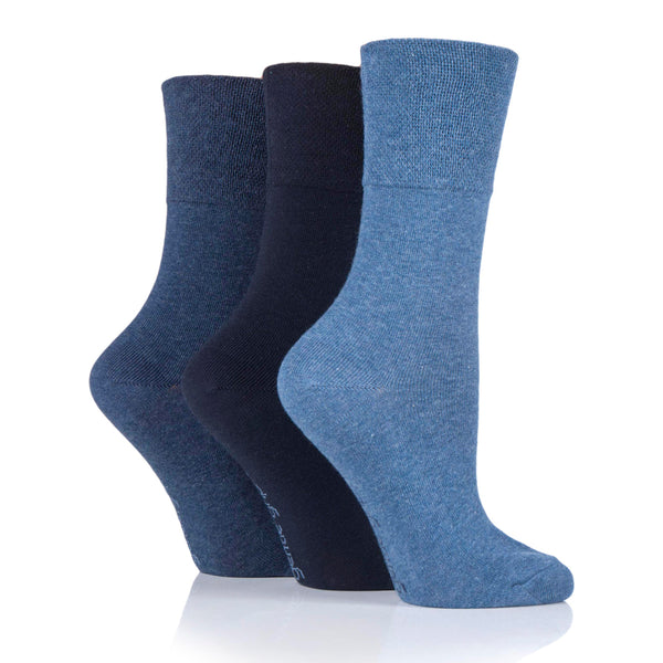 3 paires de chaussettes en coton pour enfants - Bleu