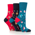 Charger l'image dans la galerie, Lot de 3 paires de chaussettes de Noël amusantes pour femme - Motif renne