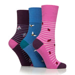 Charger l'image dans la galerie, Lot de 3 paires de chaussettes amusantes en coton pour femme - Motifs de belles bestioles