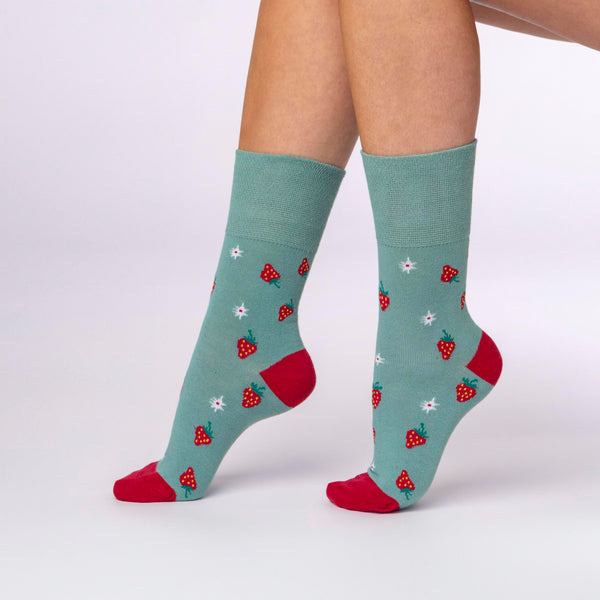 Lot de 3 paires de chaussettes amusantes en coton pour femme - Fruits