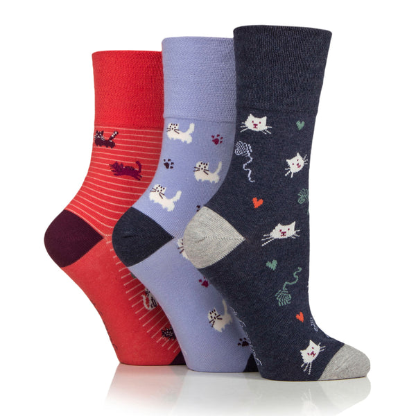 Lot de 3 paires de chaussettes amusantes en coton pour femme - Je suis une personne féline