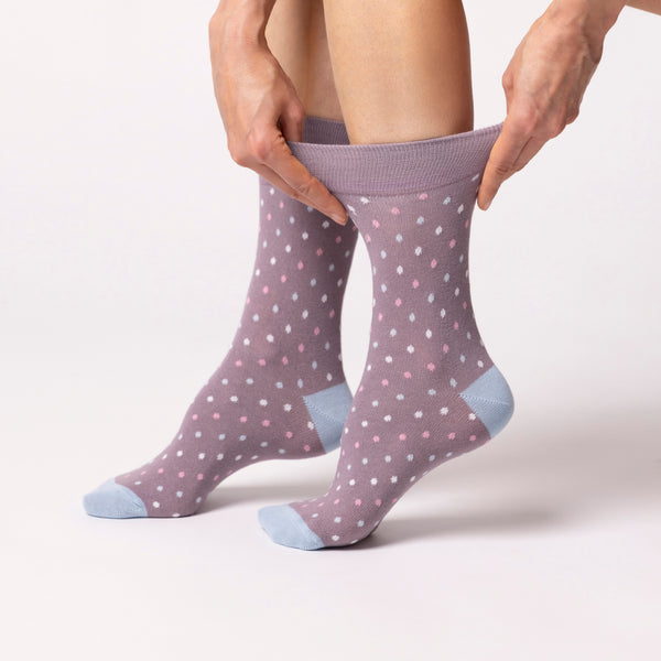 3 paires de chaussettes en coton pour femme - Fleur délicate