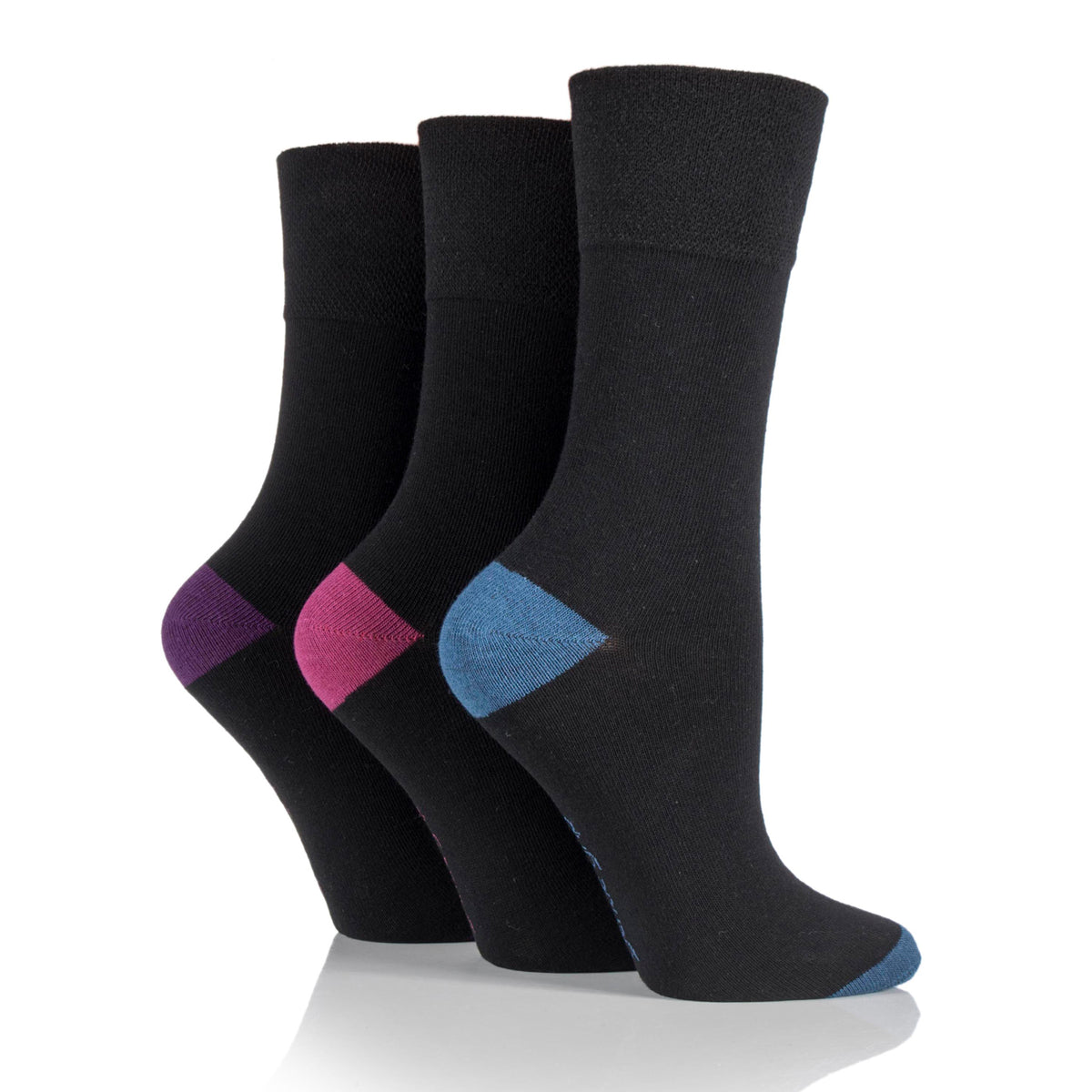 3 paires de chaussettes en coton pour femme - Noir