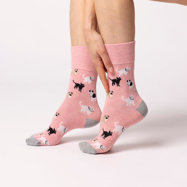 3 Pairs Ladies Fun Feet Cotton Socks - Pets