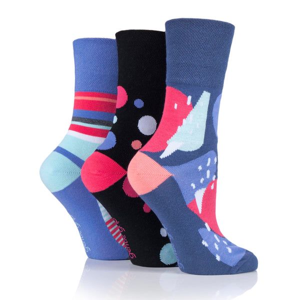 Lot de 3 paires de chaussettes en coton pour femme - Couleur éclatante
