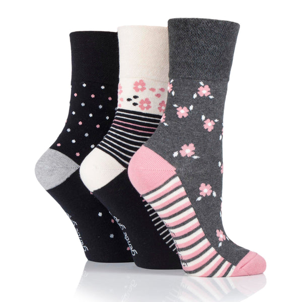 3 paires de chaussettes en coton pour femme - Hybride floral