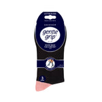 Load image into Gallery viewer, 3 Pairs Ladies Seclude Contrast Heel Socks - Black