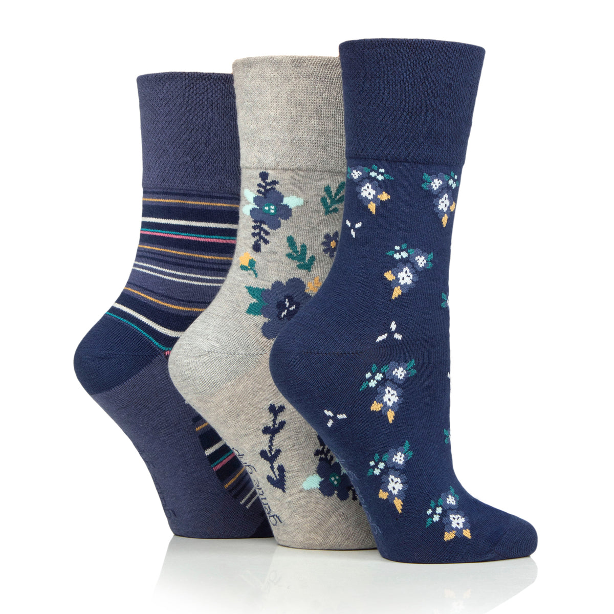 3 paires de chaussettes en coton pour femme – Floral Haven