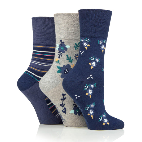 3 paires de chaussettes en coton pour femme – Floral Haven