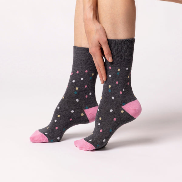 3 paires de chaussettes en coton pour femme - Mouchetées
