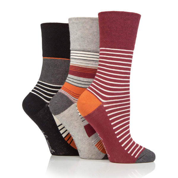 3 paires de chaussettes en coton pour femme - Rayures sédimentaires