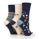 Charger l'image dans la galerie, 3 paires de chaussettes en coton pour femme - Motif floral