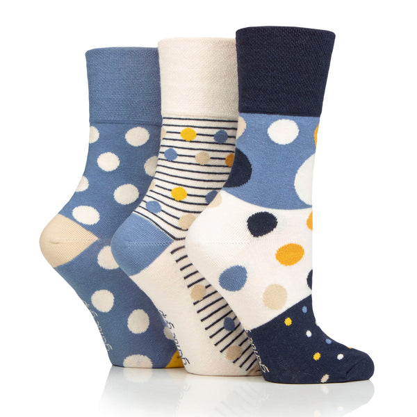 3 paires de chaussettes en coton pour femme - Motif pois d'été