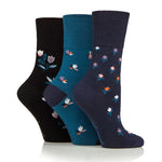 Charger l'image dans la galerie, 3 paires de chaussettes en coton pour femme – Jardin gracieux