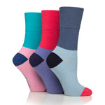 Load image into Gallery viewer, 3 Pairs Ladies Colourburst Cotton Socks - Colour Hybrid mix