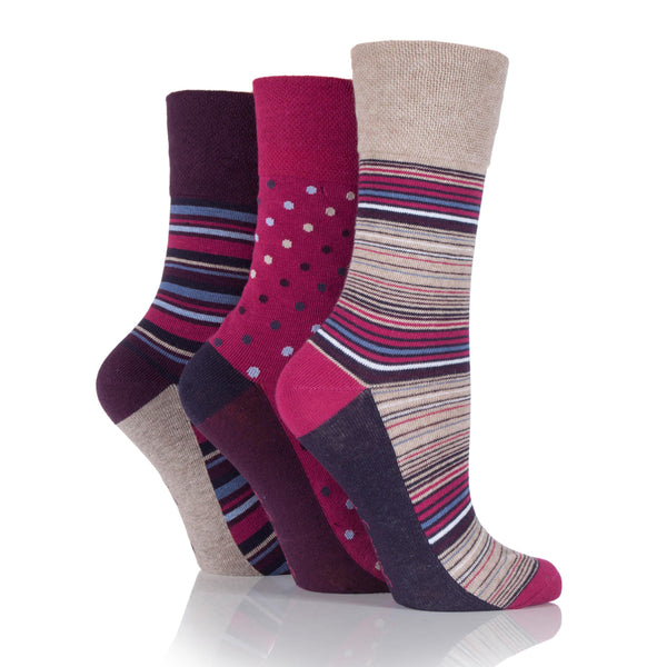 3 paires de chaussettes en coton pour femme - Neutre/Rose