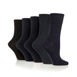Charger l'image dans la galerie, 5 Pairs Ladies Dry Comfort Socks - Black