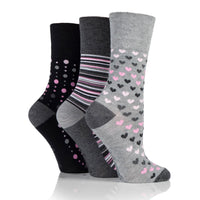 3 paires de chaussettes en bambou pour femme - Gris