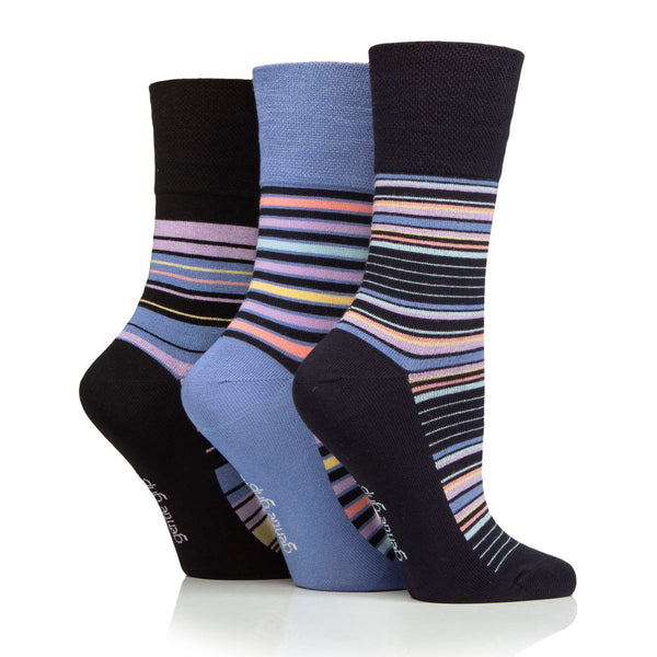 3 paires de chaussettes en bambou pour femme – Stripey Array