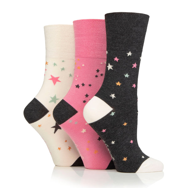 3 Pairs Ladies Bamboo Socks - Starry Night