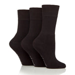 Load image into Gallery viewer, 3 Pairs Bamboo Leisure Socks - Black
